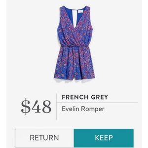 French Grey Evelin Romper from Stitchfix